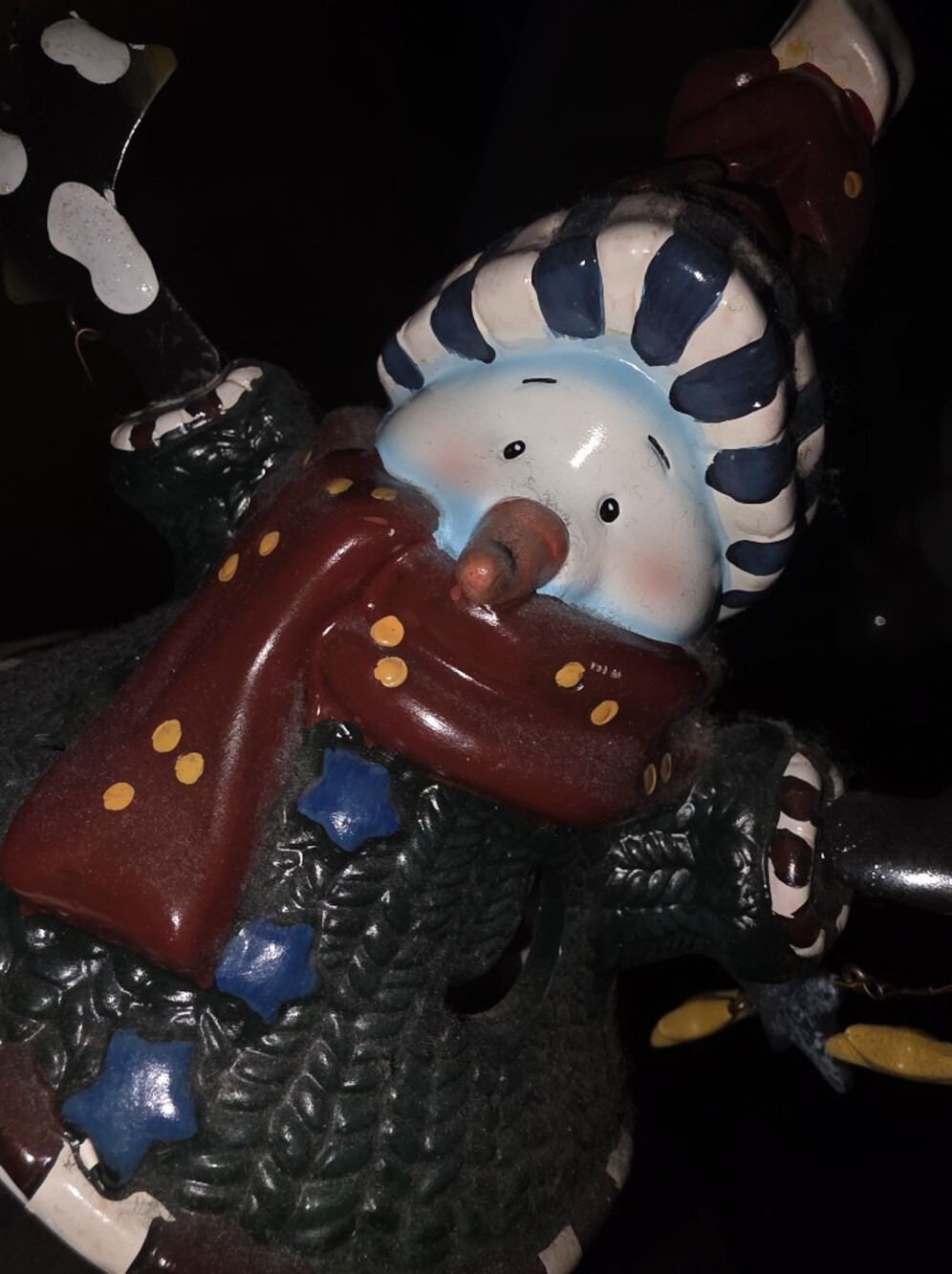 Metal Art And Glass Snowman